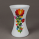 Vază Ceramică Albă Pictată Manual - Motiv Floral Tradițional (Stil Kalocsa)